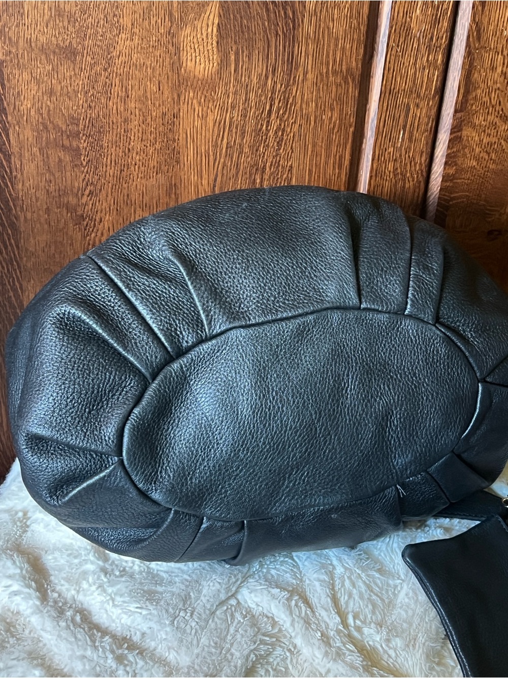 Vintage BALLY Thick Soft Slouchy Black Pebbled Premium Leather Bucket Bag XL - Picture 12 of 16